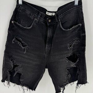 Zara Men's Distressed Denim Jean Shorts